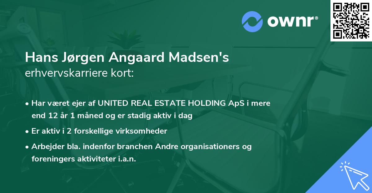 Hans Jørgen Angaard Madsen's erhvervskarriere kort