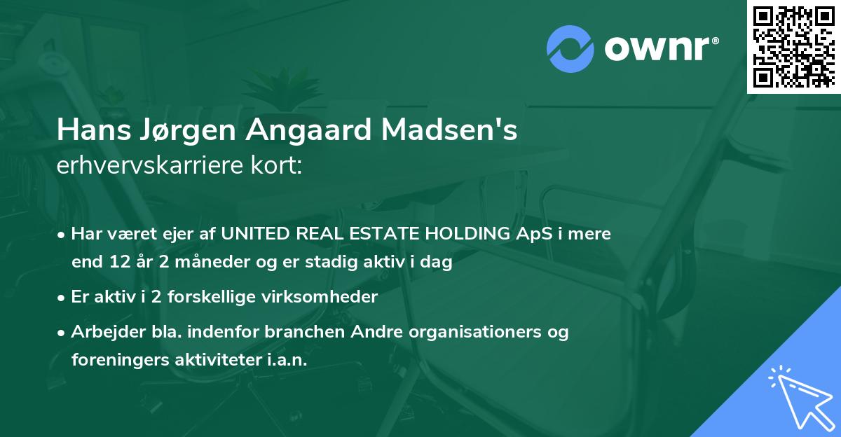 Hans Jørgen Angaard Madsen's erhvervskarriere kort