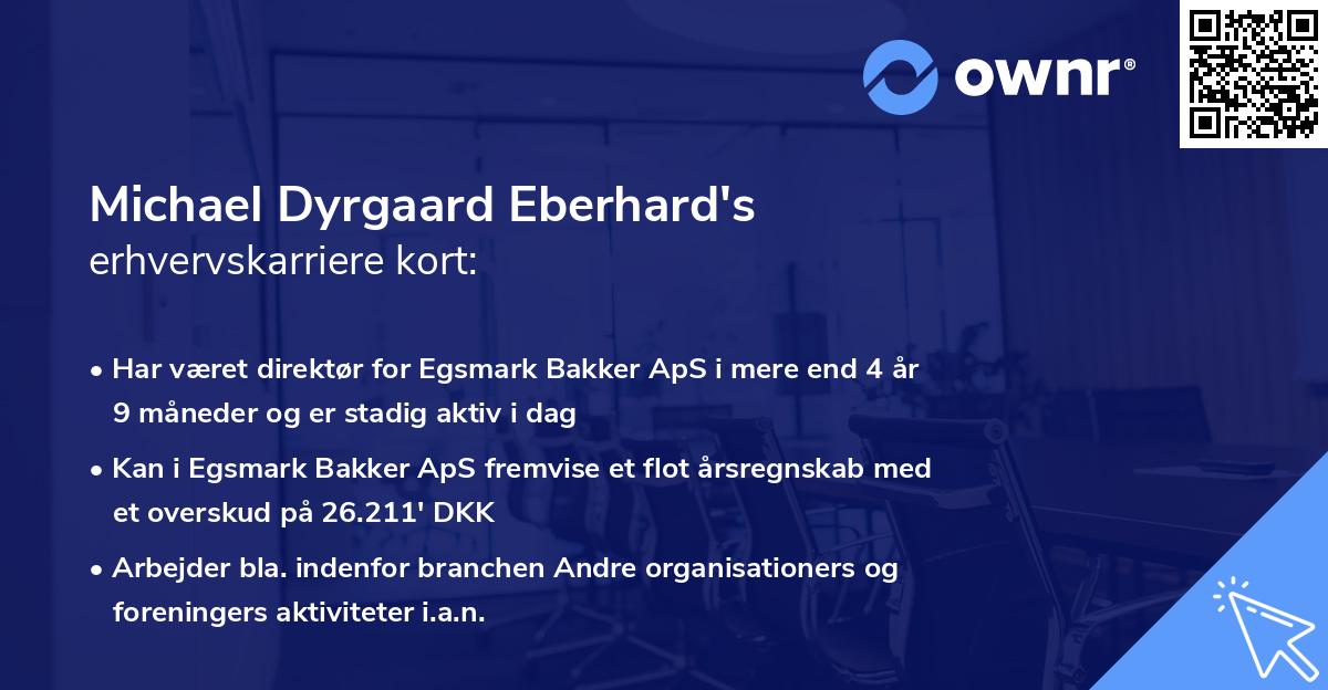 Michael Dyrgaard Eberhard's erhvervskarriere kort