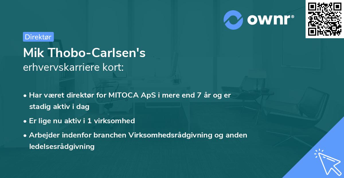 Mik Thobo-Carlsen's erhvervskarriere kort