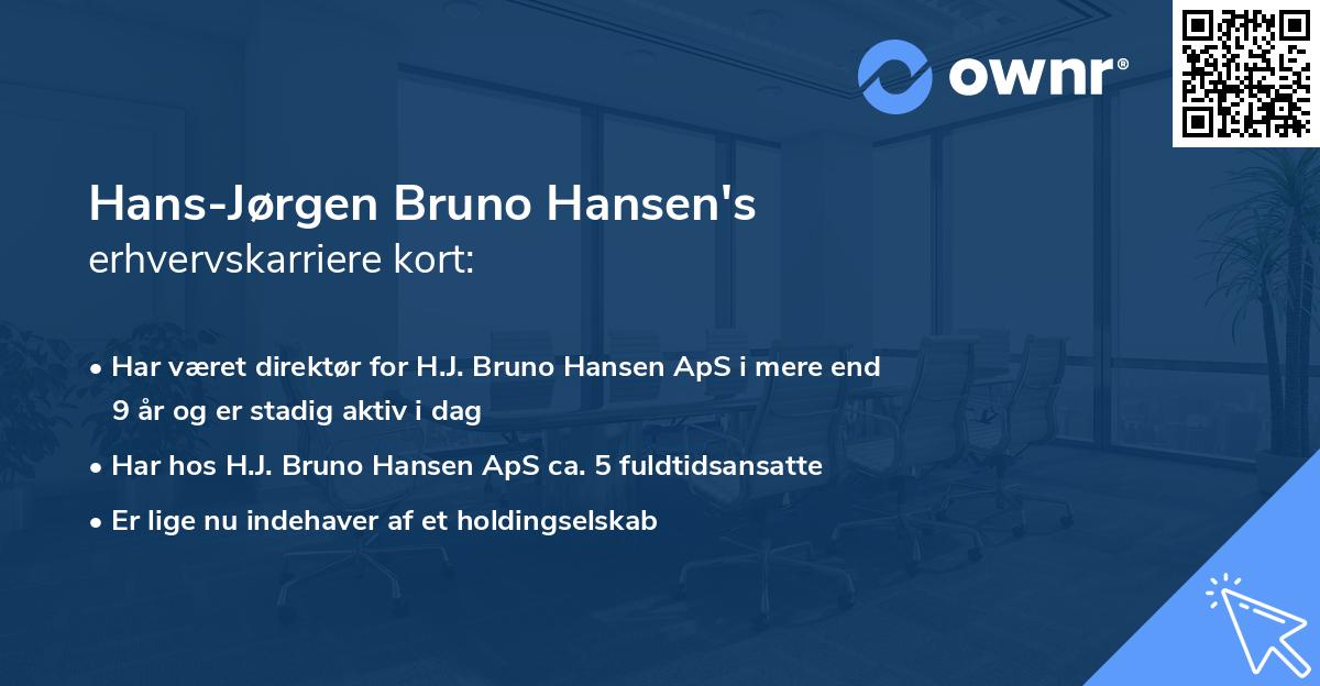 Hans-Jørgen Bruno Hansen's erhvervskarriere kort