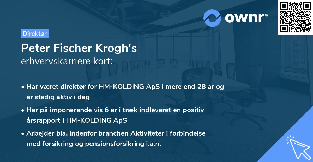 Peter Fischer Krogh's erhvervskarriere kort