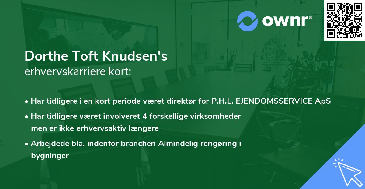 Dorthe Toft Knudsen's erhvervskarriere kort