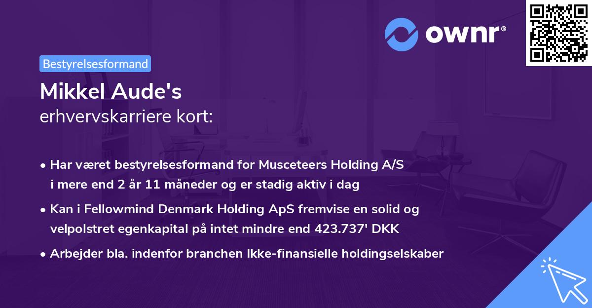 Mikkel Aude's erhvervskarriere kort