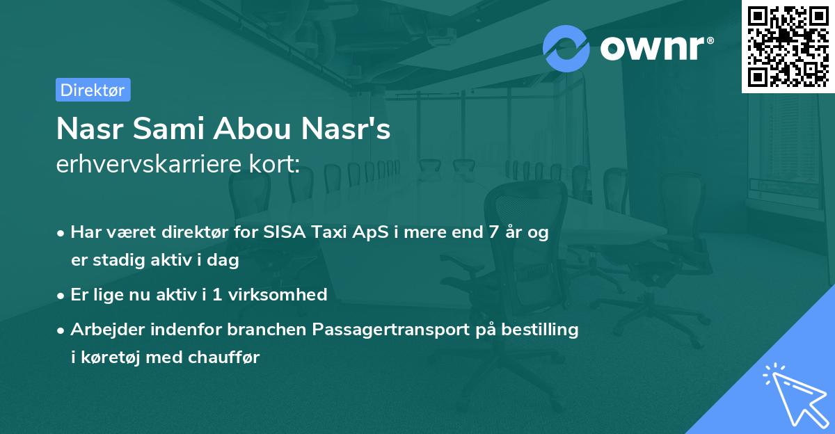Nasr Sami Abou Nasr's erhvervskarriere kort