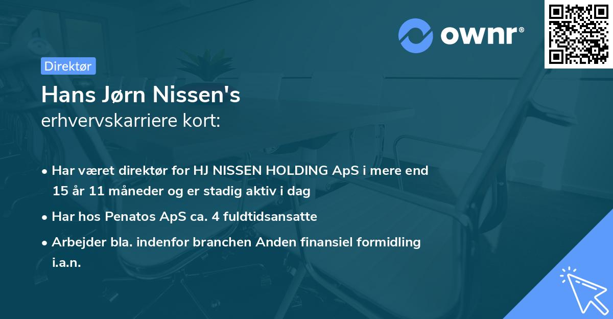 Hans Jørn Nissen's erhvervskarriere kort
