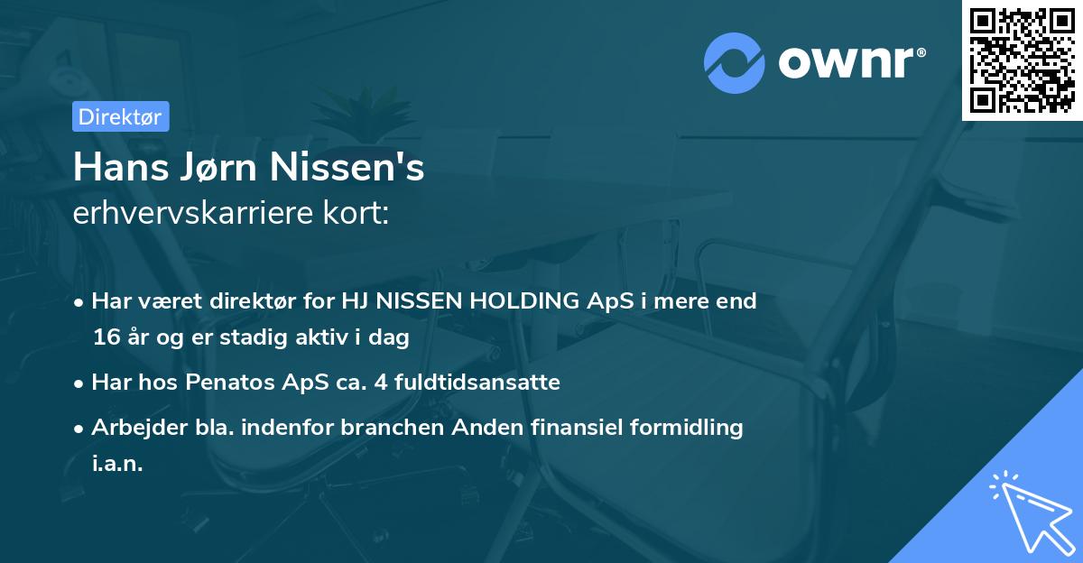 Hans Jørn Nissen's erhvervskarriere kort