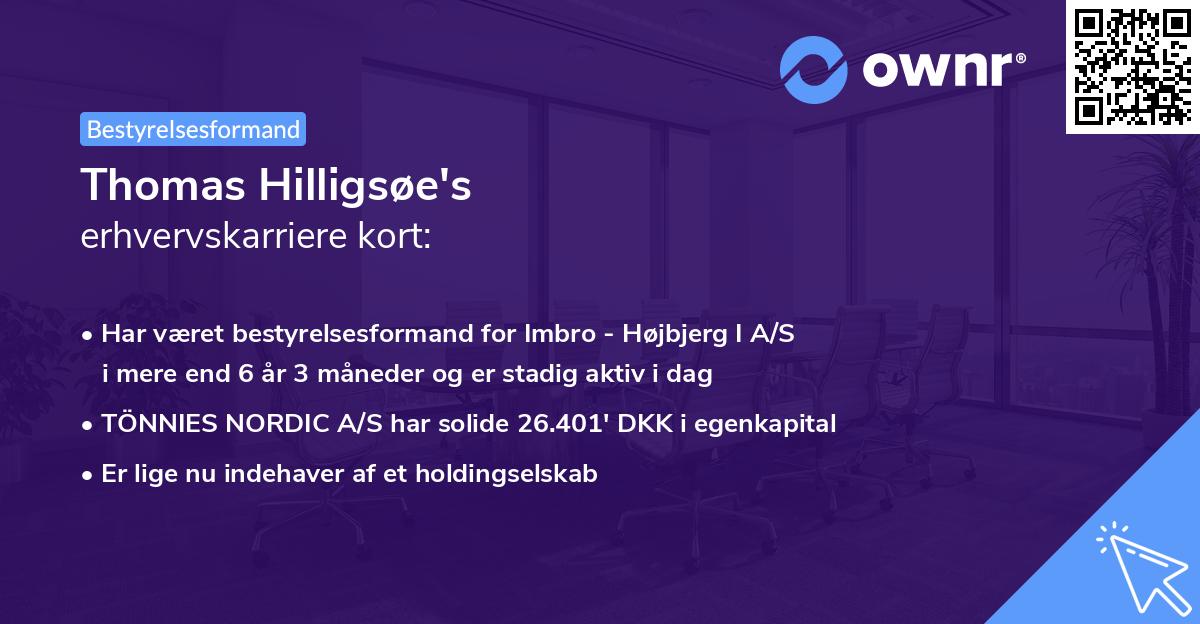 Thomas Hilligsøe's erhvervskarriere kort