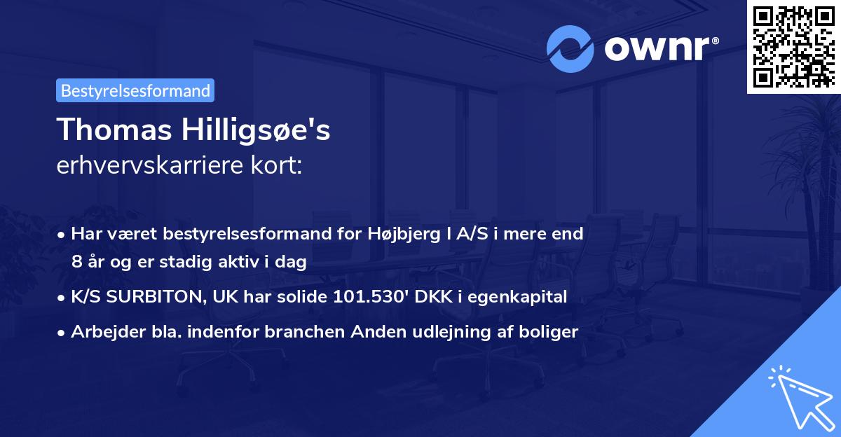 Thomas Hilligsøe's erhvervskarriere kort