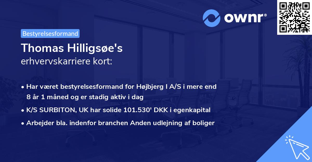 Thomas Hilligsøe's erhvervskarriere kort