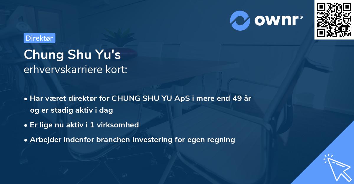 Chung Shu Yu's erhvervskarriere kort