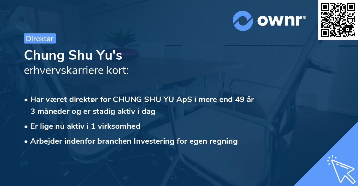 Chung Shu Yu's erhvervskarriere kort