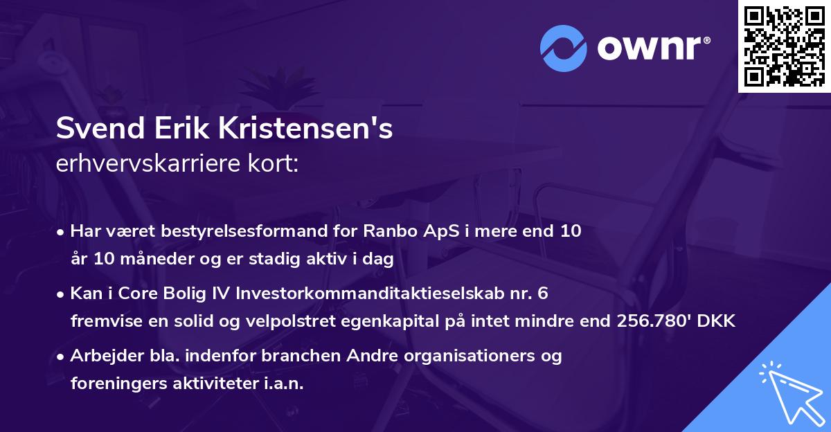 Svend Erik Kristensen's erhvervskarriere kort
