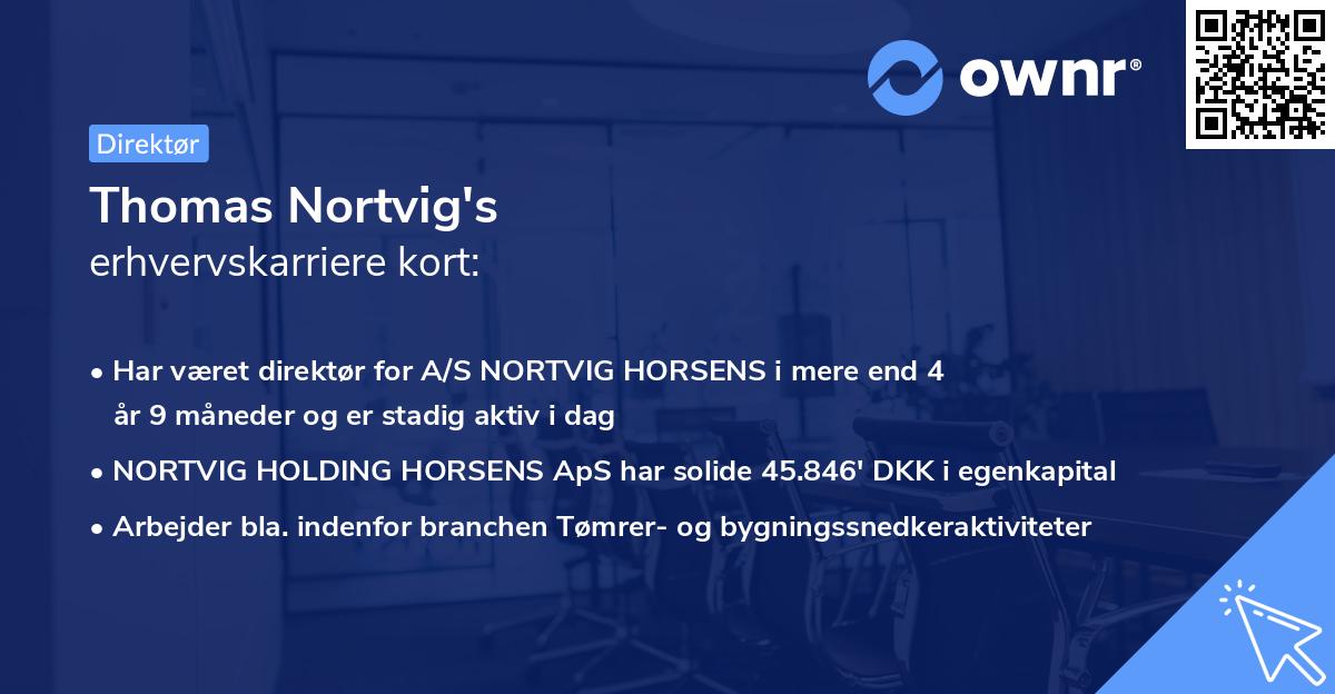 Thomas Nortvig's erhvervskarriere kort