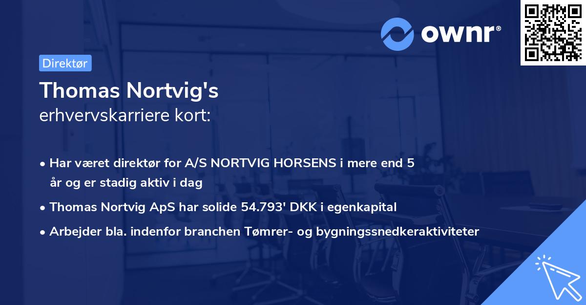 Thomas Nortvig's erhvervskarriere kort