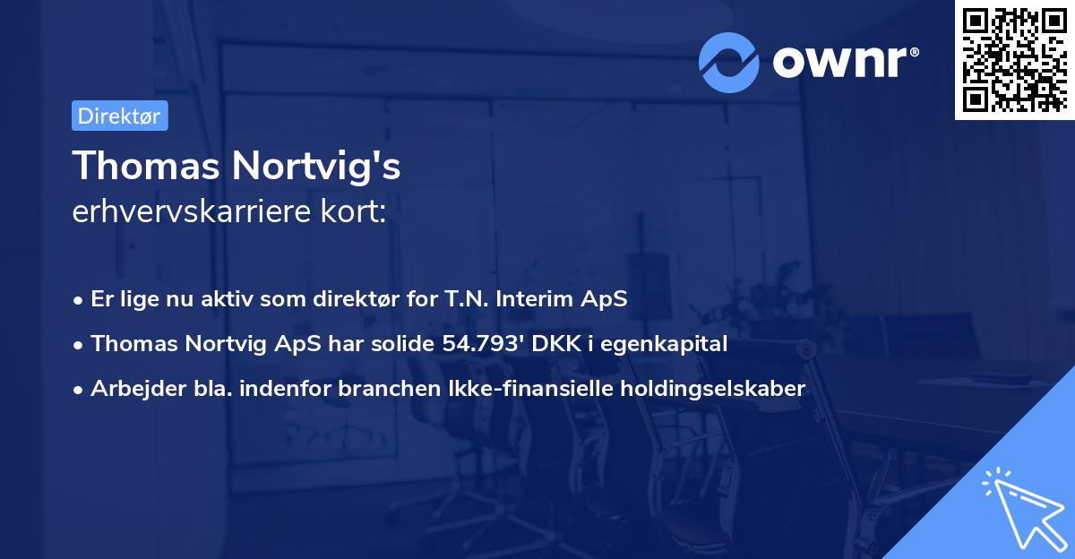 Thomas Nortvig's erhvervskarriere kort