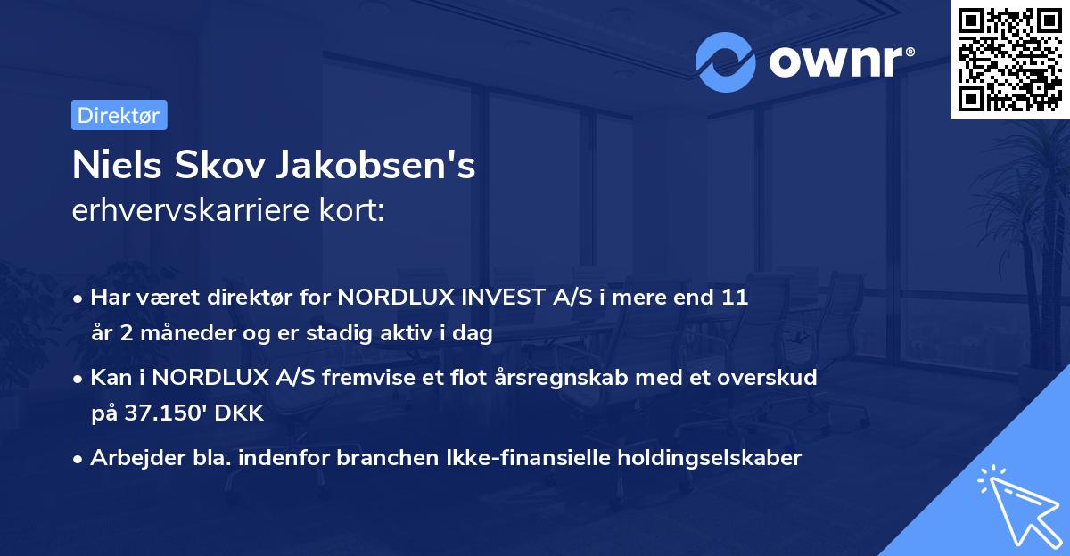 Niels Skov Jakobsen's erhvervskarriere kort