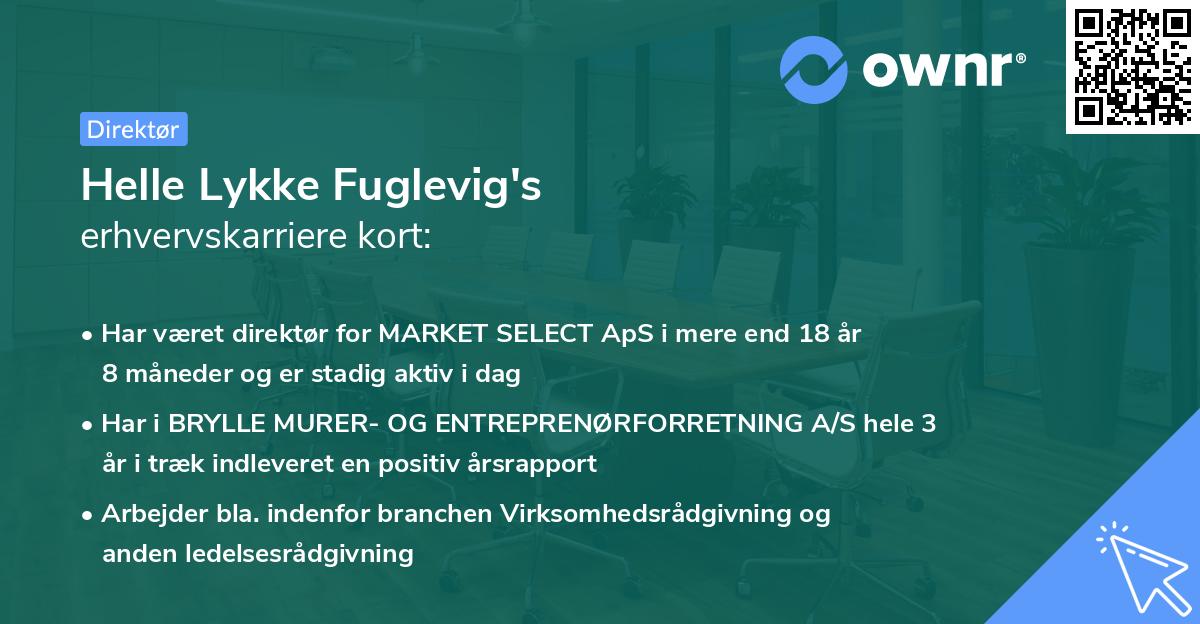 Helle Lykke Fuglevig's erhvervskarriere kort