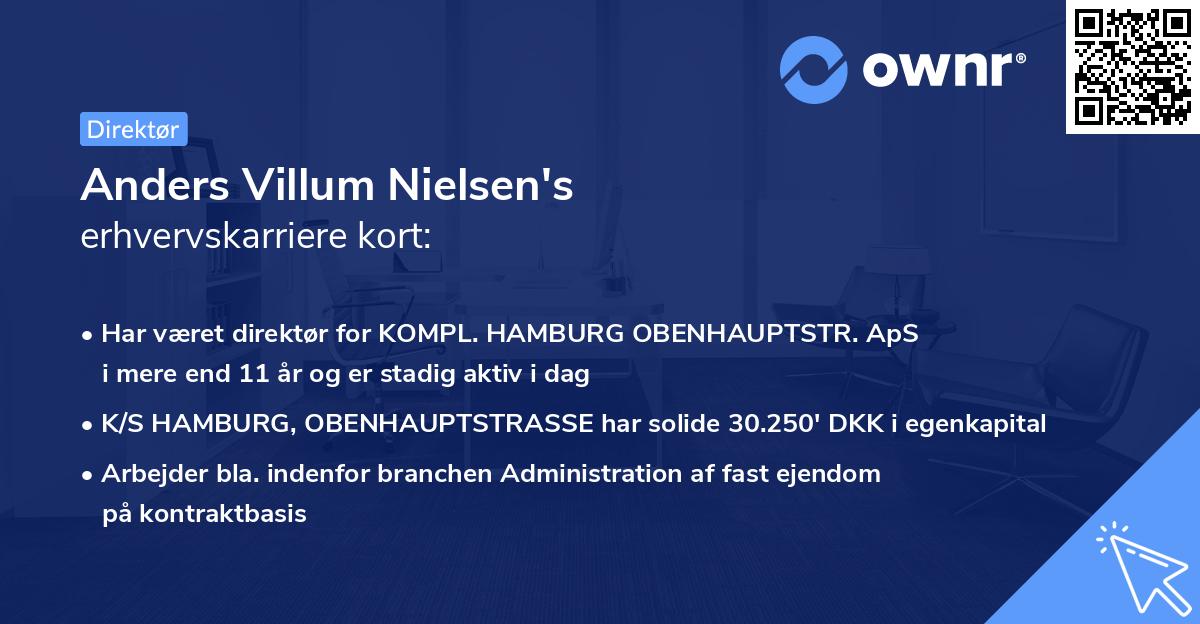 Anders Villum Nielsen's erhvervskarriere kort