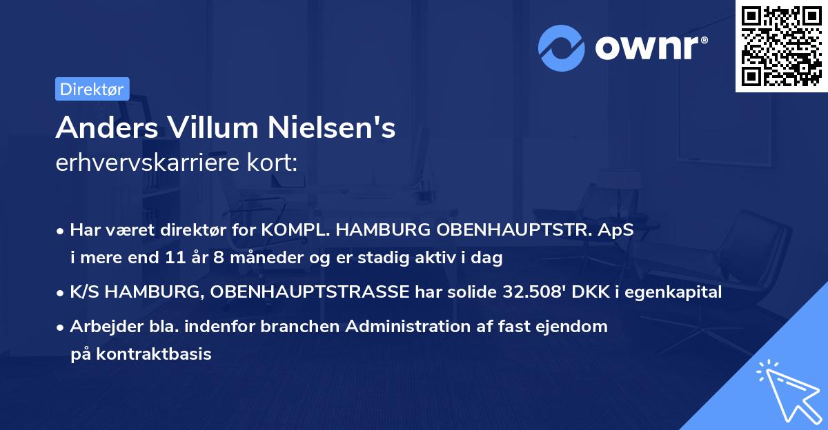 Anders Villum Nielsen's erhvervskarriere kort