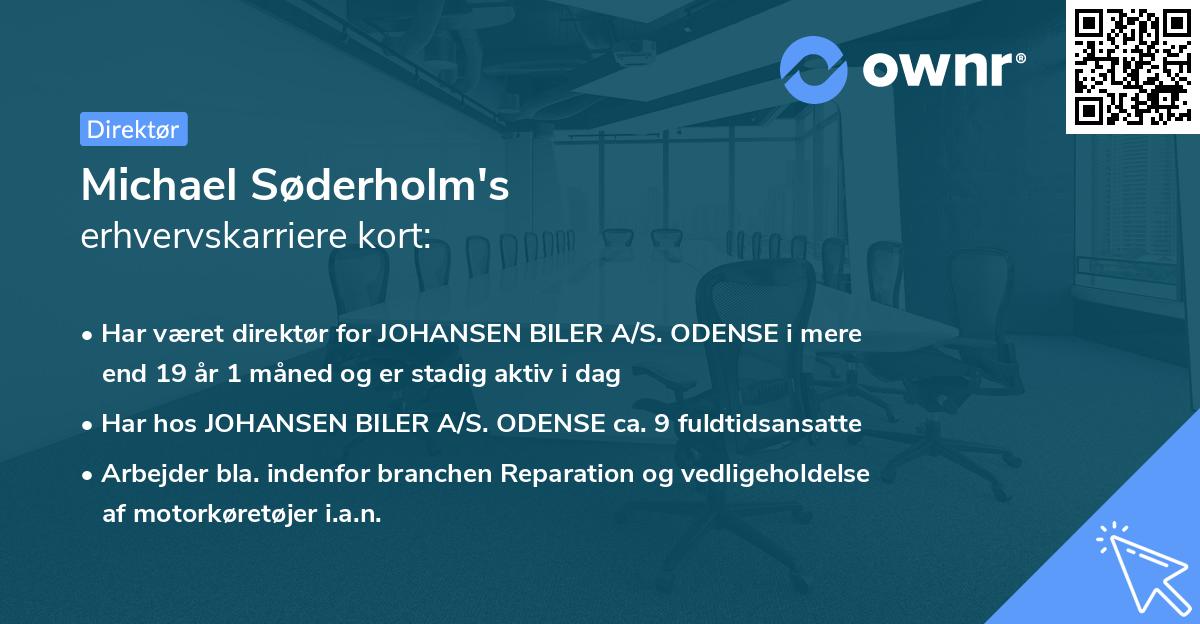 Michael Søderholm's erhvervskarriere kort