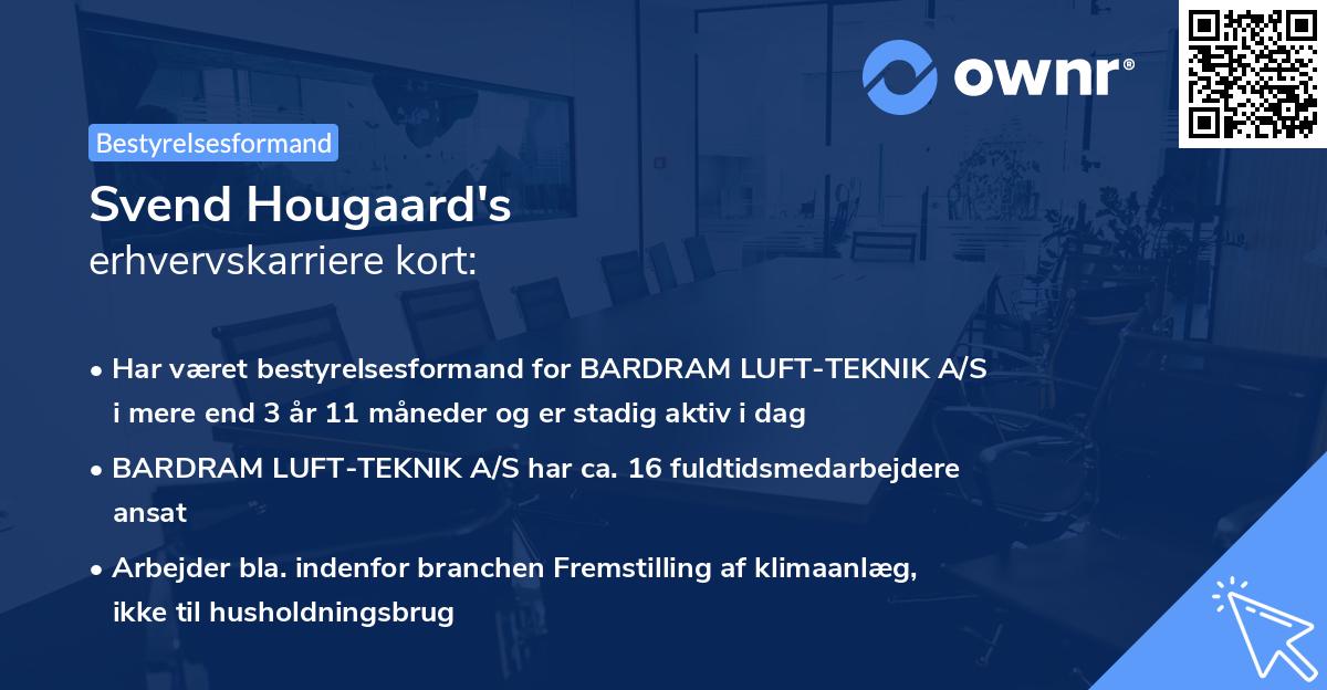 Svend Hougaard's erhvervskarriere kort