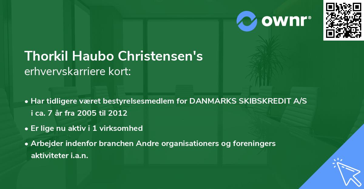 Thorkil Haubo Christensen's erhvervskarriere kort