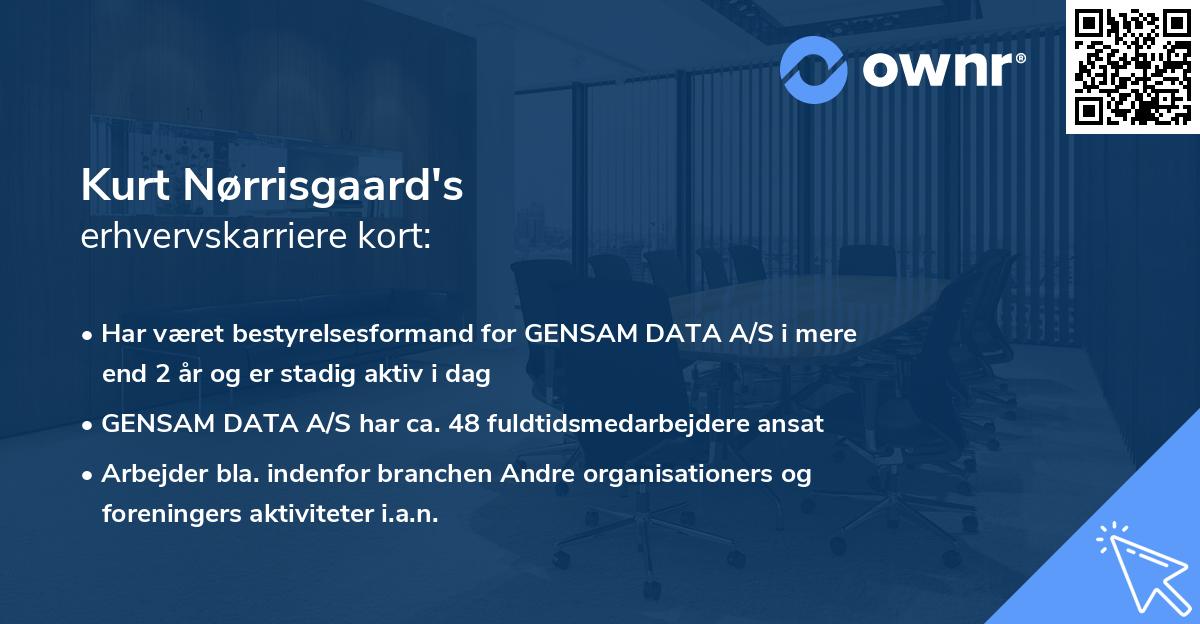 Kurt Nørrisgaard's erhvervskarriere kort