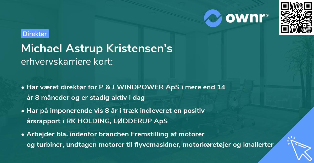 Michael Astrup Kristensen's erhvervskarriere kort