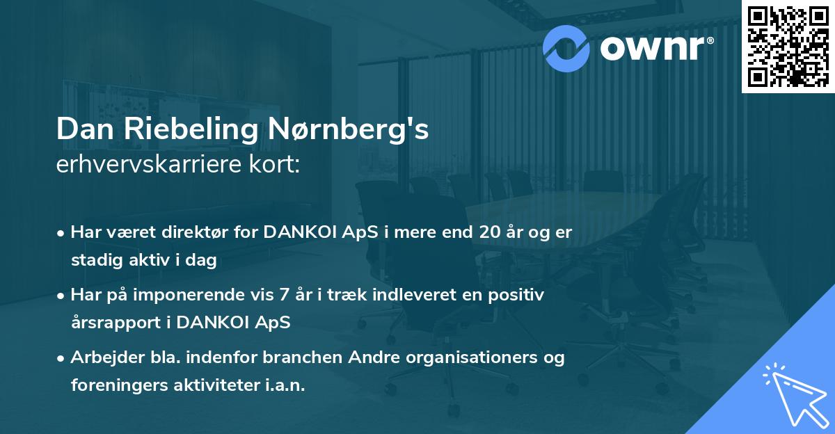 Dan Riebeling Nørnberg's erhvervskarriere kort