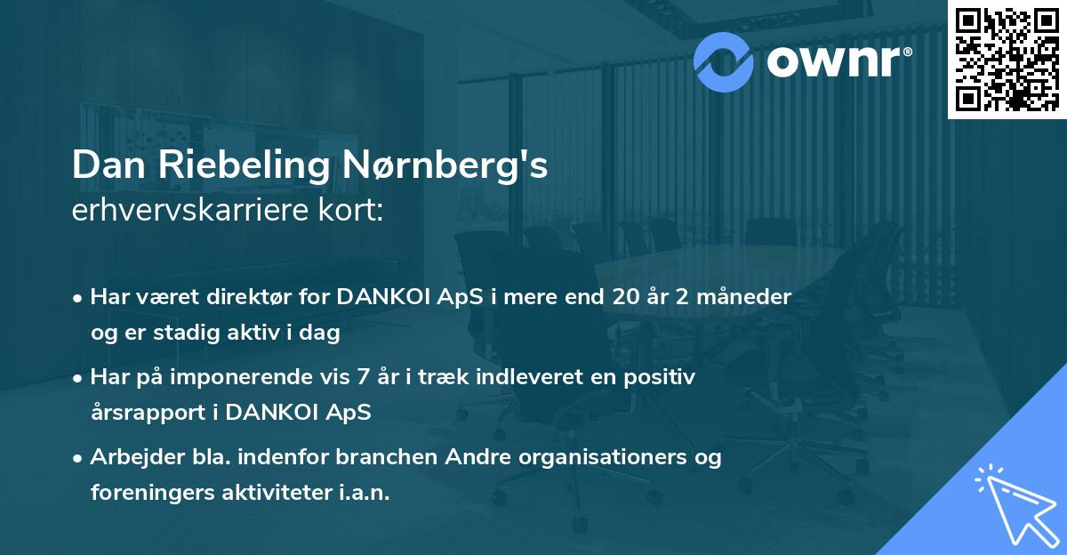 Dan Riebeling Nørnberg's erhvervskarriere kort