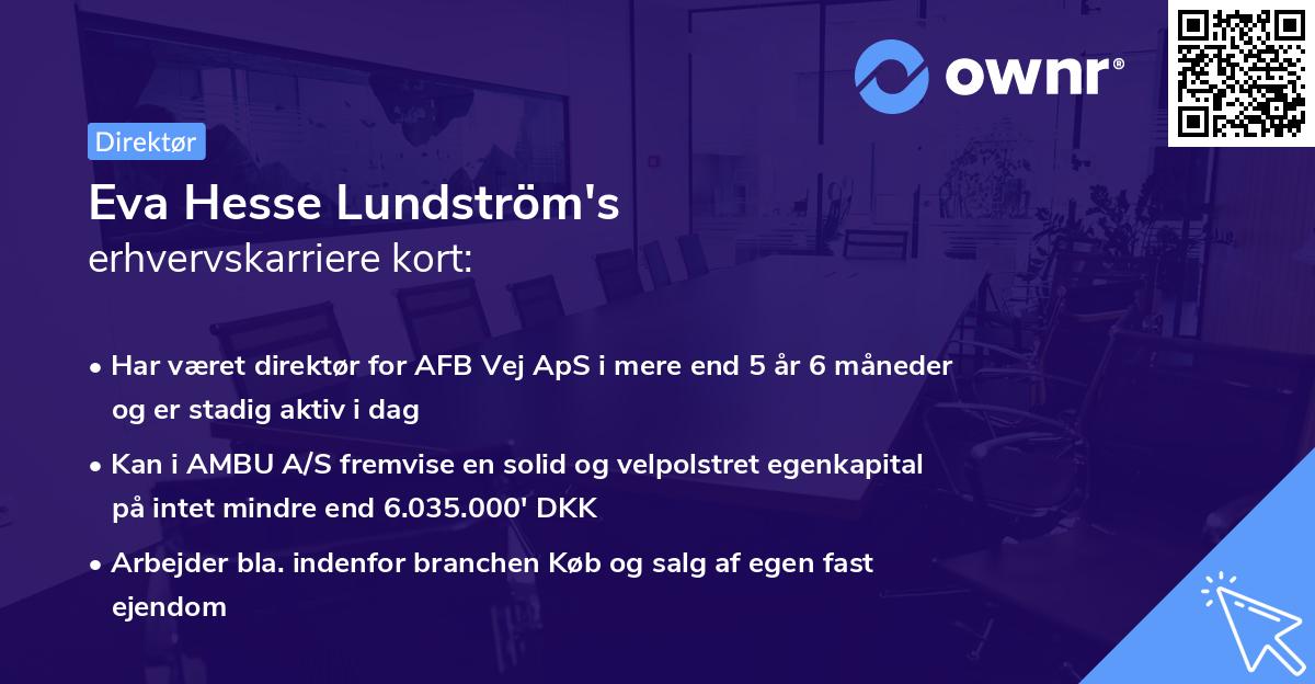 Eva Hesse Lundström's erhvervskarriere kort
