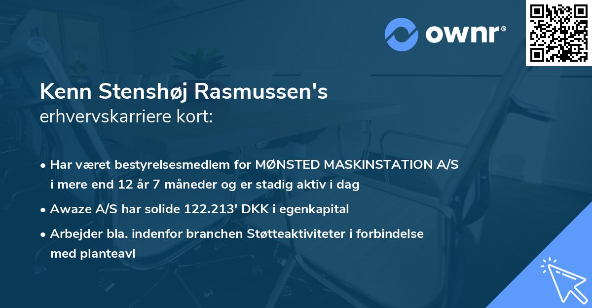 Kenn Stenshøj Rasmussen's erhvervskarriere kort