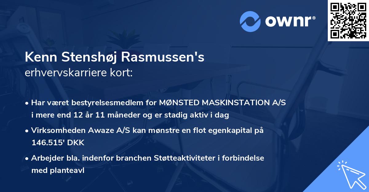 Kenn Stenshøj Rasmussen's erhvervskarriere kort
