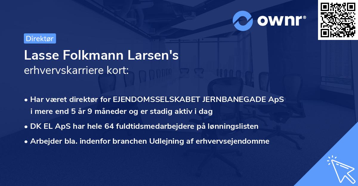 Lasse Folkmann Larsen's erhvervskarriere kort