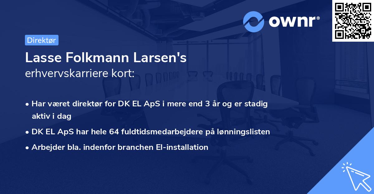 Lasse Folkmann Larsen's erhvervskarriere kort