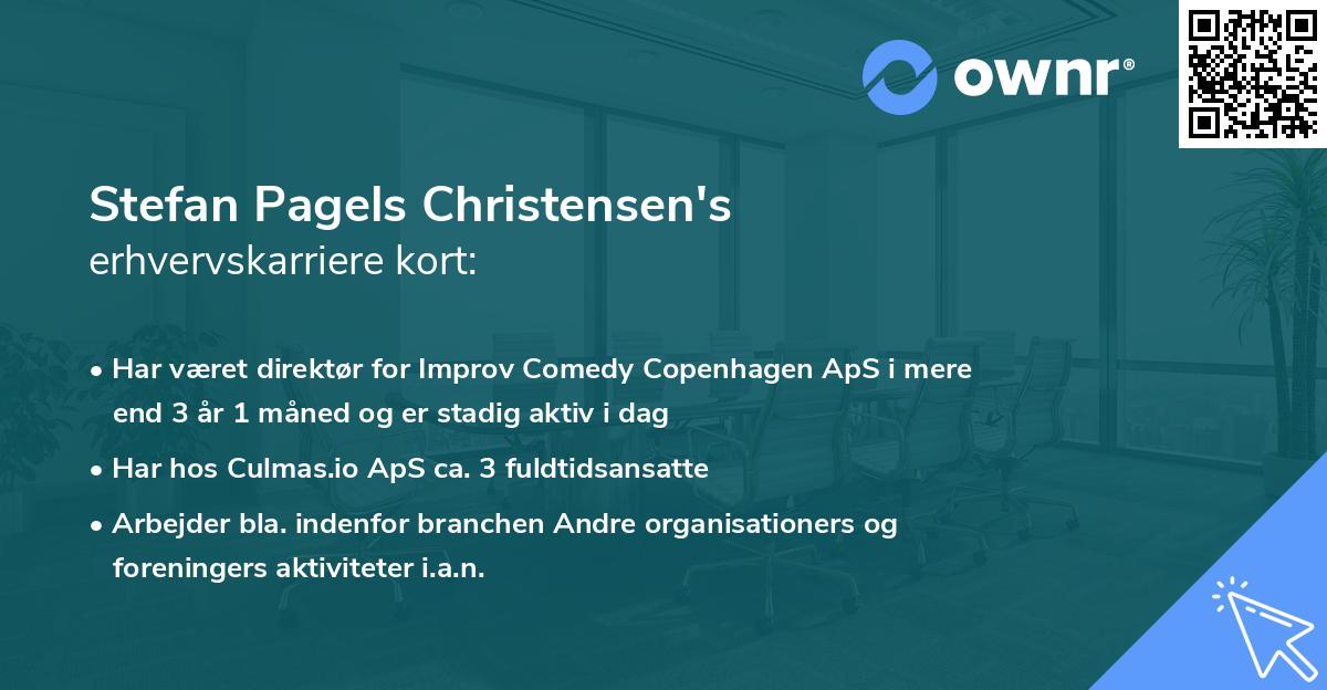 Stefan Pagels Christensen's erhvervskarriere kort