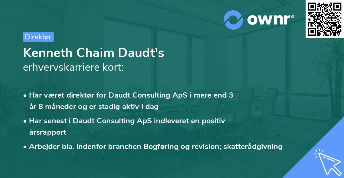 Kenneth Chaim Daudt's erhvervskarriere kort