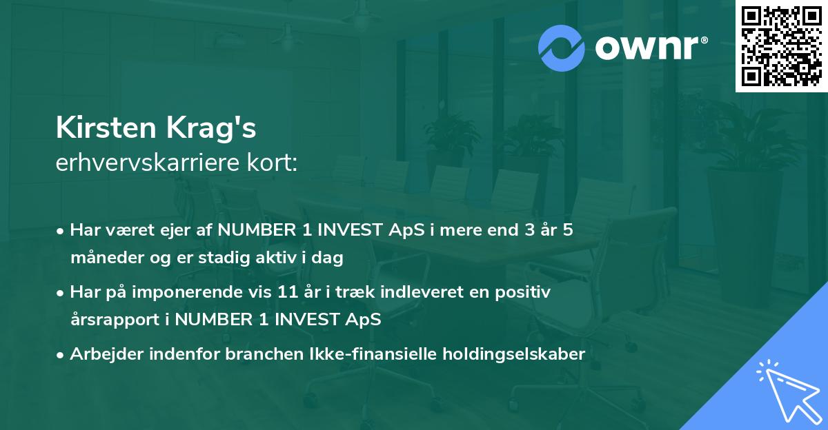 Kirsten Krag's erhvervskarriere kort