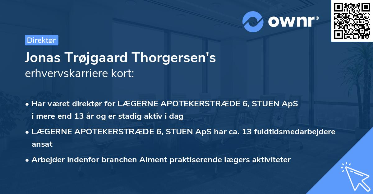 Jonas Trøjgaard Thorgersen's erhvervskarriere kort