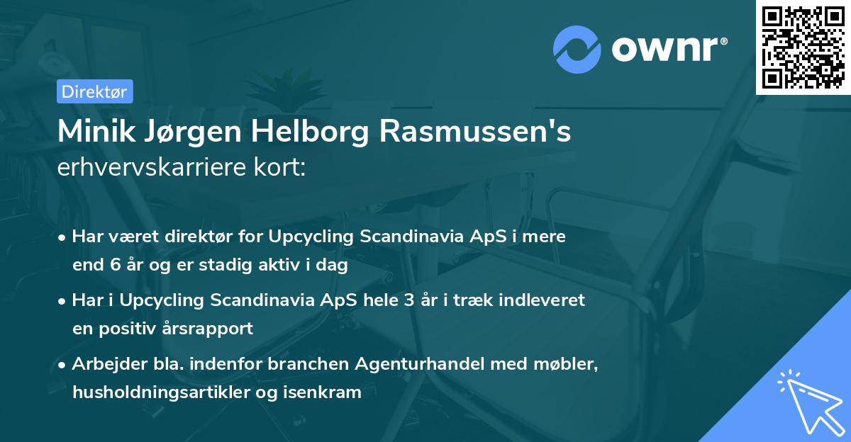 Minik Jørgen Helborg Rasmussen's erhvervskarriere kort
