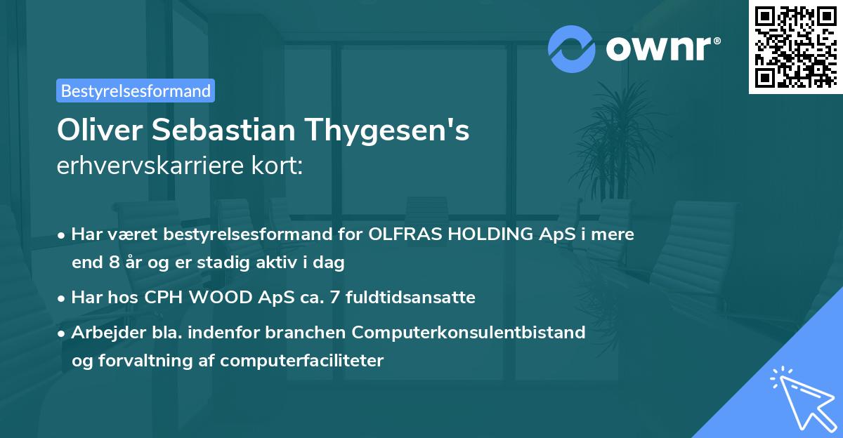 Oliver Sebastian Thygesen's erhvervskarriere kort