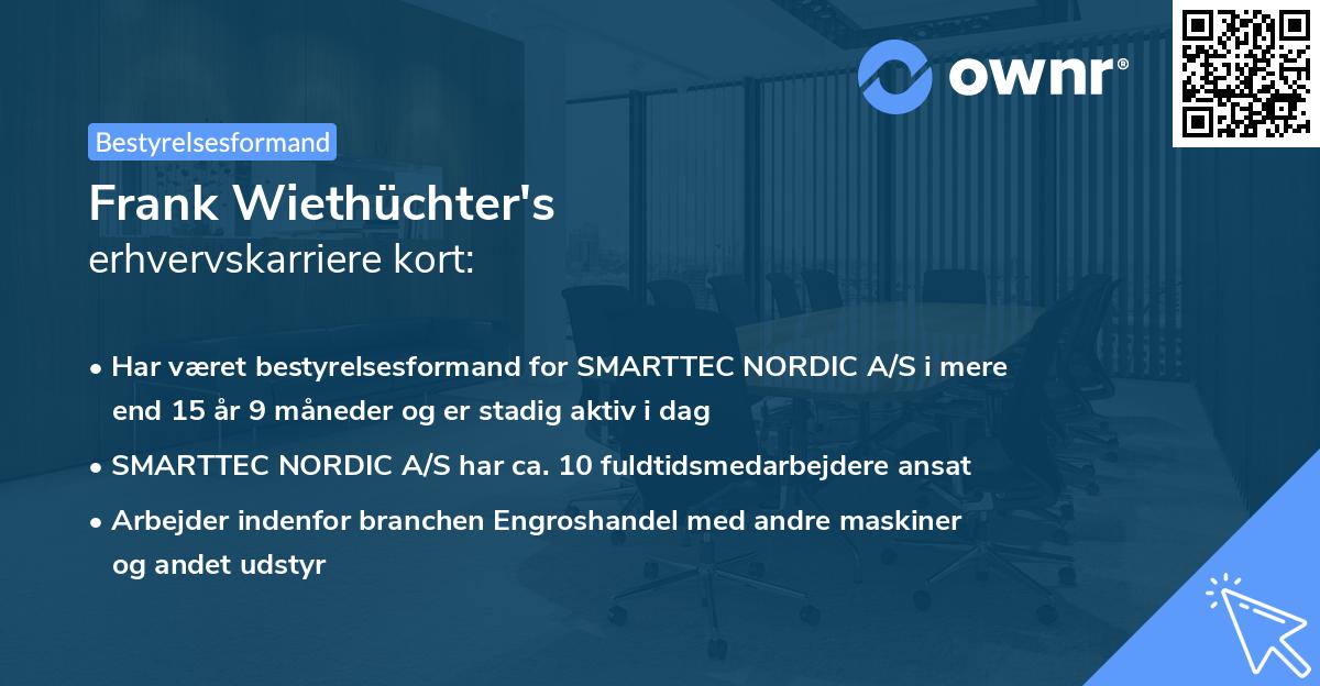Frank Wiethüchter's erhvervskarriere kort
