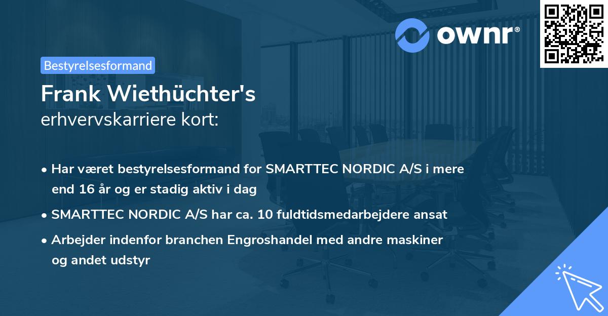 Frank Wiethüchter's erhvervskarriere kort