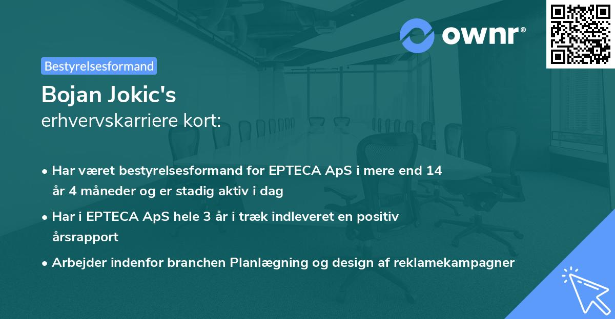 Bojan Jokic's erhvervskarriere kort