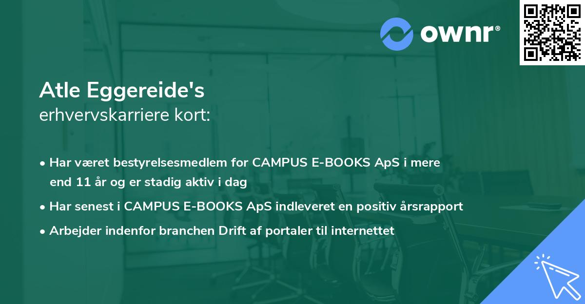 Atle Eggereide's erhvervskarriere kort