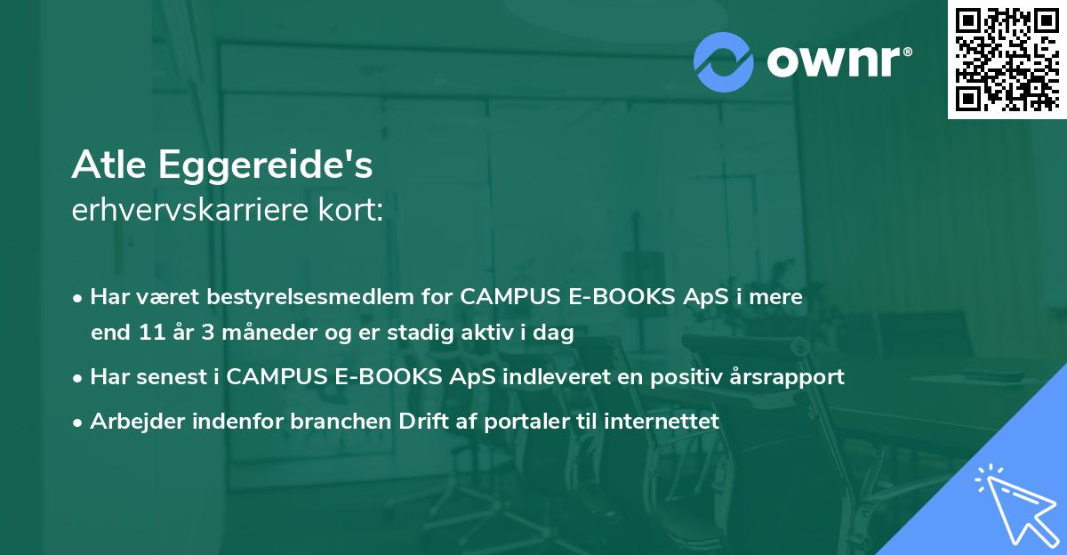 Atle Eggereide's erhvervskarriere kort