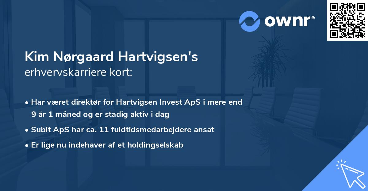 Kim Nørgaard Hartvigsen's erhvervskarriere kort