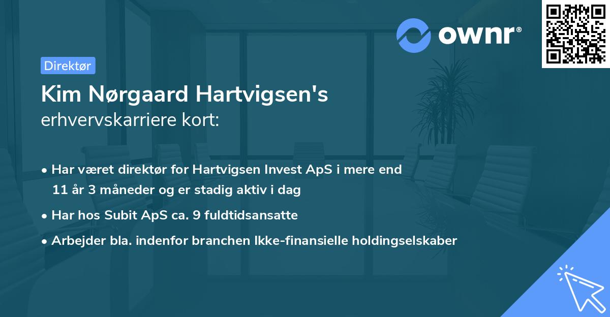 Kim Nørgaard Hartvigsen's erhvervskarriere kort