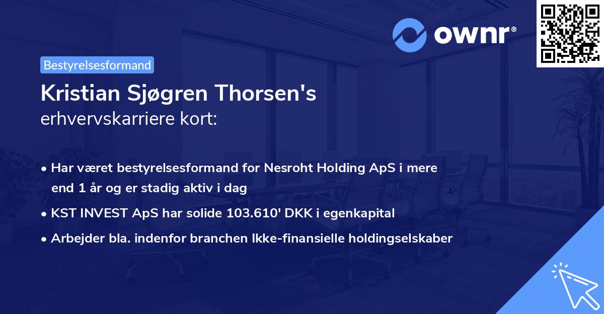Kristian Sjøgren Thorsen's erhvervskarriere kort